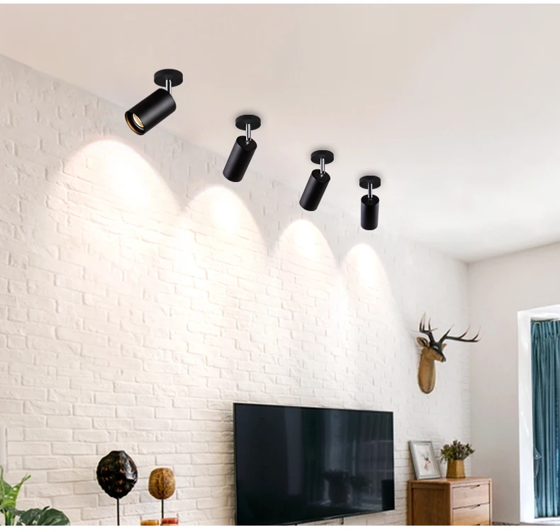 Surface Mounted 360 degree Rotation 9W LED Ceiling light Kitchen Bathroom LED COB Downlights 3000K/4000K/6000K Dimmable