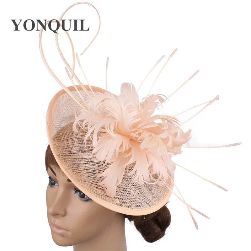 

Sinamay Ivory Fascinator Hat Headband Elegant Women Cocktail Church Headpiece Wedding Party Tea Formal Dress Headwear SYF188