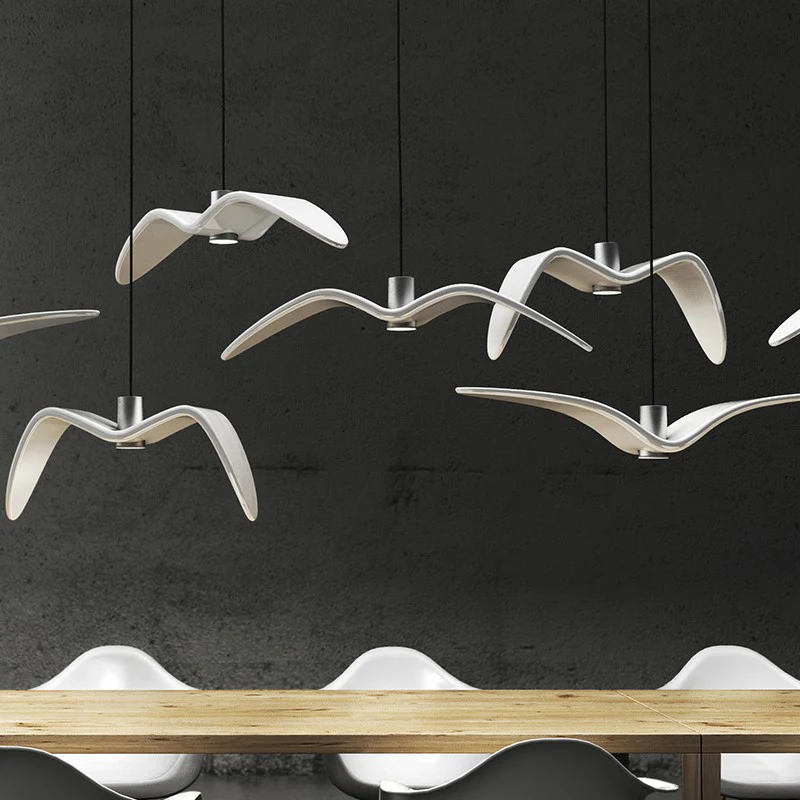 Modern bird living room chandelier led lighting post-modern seagulls light creative bedroom dining kitchen hanging lamps