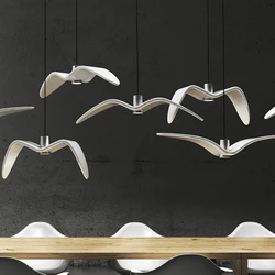 Modern bird living room chandelier led lighting post-modern seagulls light creative bedroom dining kitchen hanging lamps