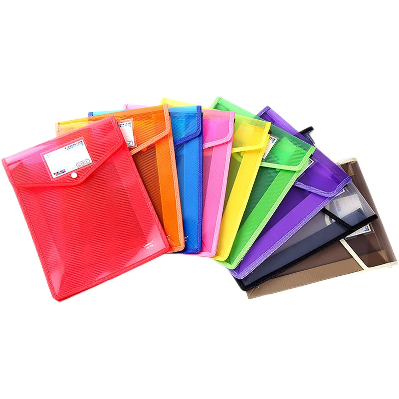 A4 A5 Plastic File Wallet Bag for Documents Envelope Expanding File Folder Waterproof Document Organizer School Home Business