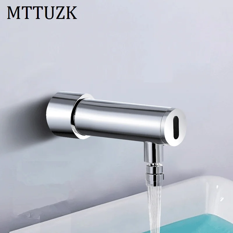 

MTTUZK Wall Mounted DC6V Battery Power Integrated type Automatic Sensor Faucet Bathroom Wash Basin Touchless infrared Faucet