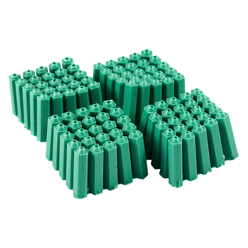 Mounting screws green 6 mm non-slip plastic dowel 100 pieces CNIM Hot