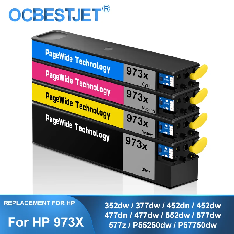 

HP 973 973X 973XL Compatible Ink Cartridge With Pigment Ink 352dw 377dw 452dn 452dw 477dn 477dw 552dw Printer