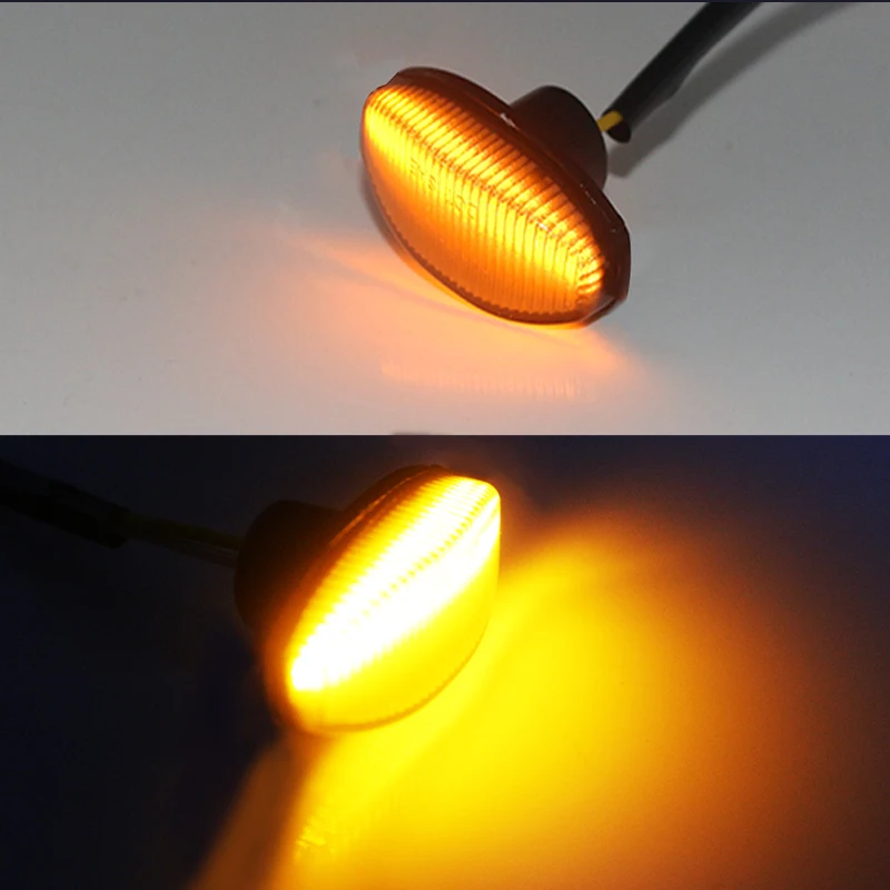 4PCS Smoked Lens Front Amber & Rear Red Full LED Car Bumper Fender Side Marker Lights Kit For 2010-2014 Ford F-150 Raptor 12V