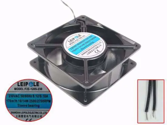 Jamicon LEIP-LE F2E-120S-230 AC 230V 0.12A 120x120x38mm 2-Wire Server Cooling Fan