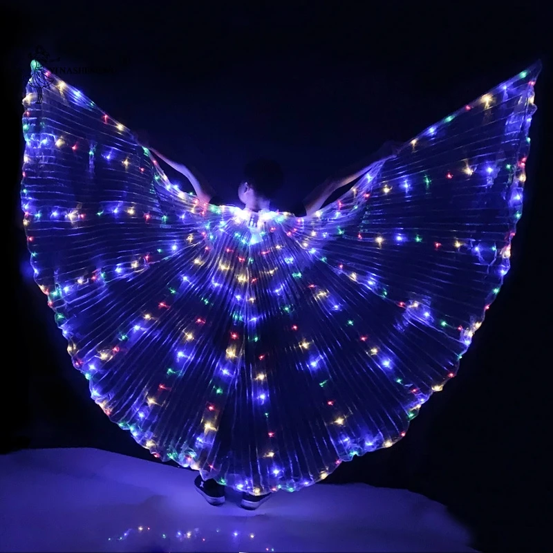 Hot-Selling  LED Isis Wings Nice Oriental Dance Accessory LED Wings Sexy Stage Show Props Wings 5 colors available