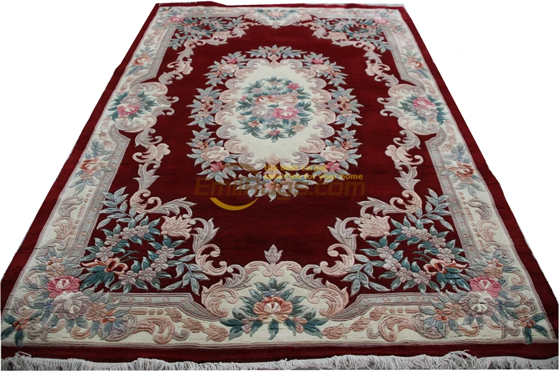 French Savonnerie Style Hand Knotted Wool Rug Handmade Wool Rug Carpet Art Carpet Runner Rugs