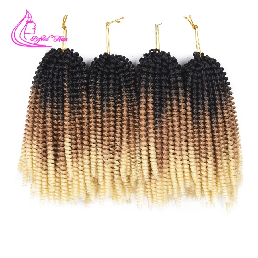 Spring Twist Hair Afro Fluffy Synthetic Bomb Twist Braids Ombre Crochet Hair Extensions For Black Women Wholesale Hair 30roots