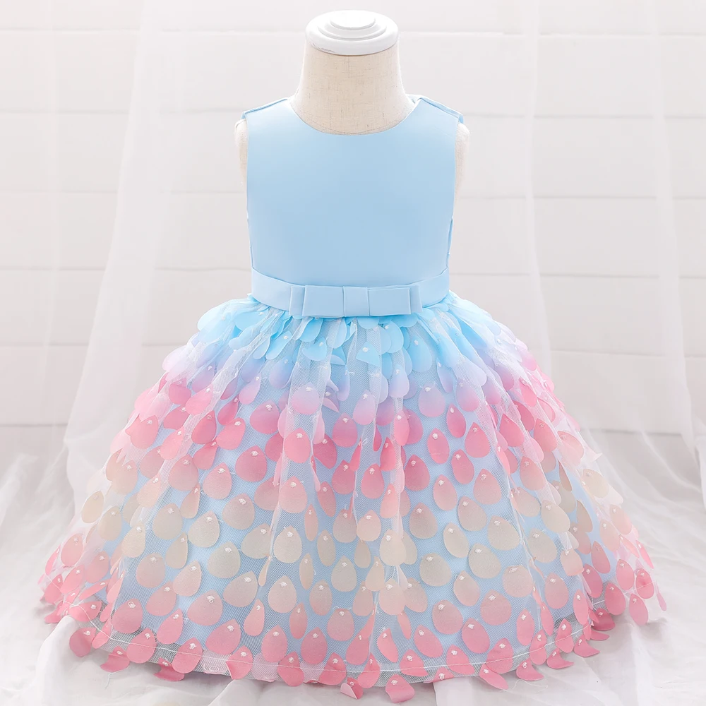 Mermaid Baby Girls Summer Dress Infant Baby 1 Year Birthday Princess Party Dresses For Girl Wedding Prom Gown Toddler Clothes