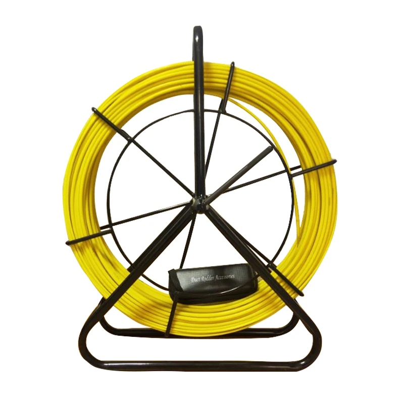 6mm*130m Fiberglass Duct Rodder Fish Tape Continuous Reel Wire Cable Running Fiberglass Cable Puller