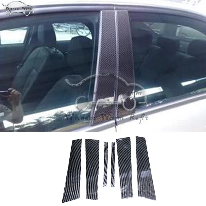 6pcs Car Decoration Strip Carbon Fiber for Benz c Class W204 07-14 New Bc Patch Door and Window Side Patch