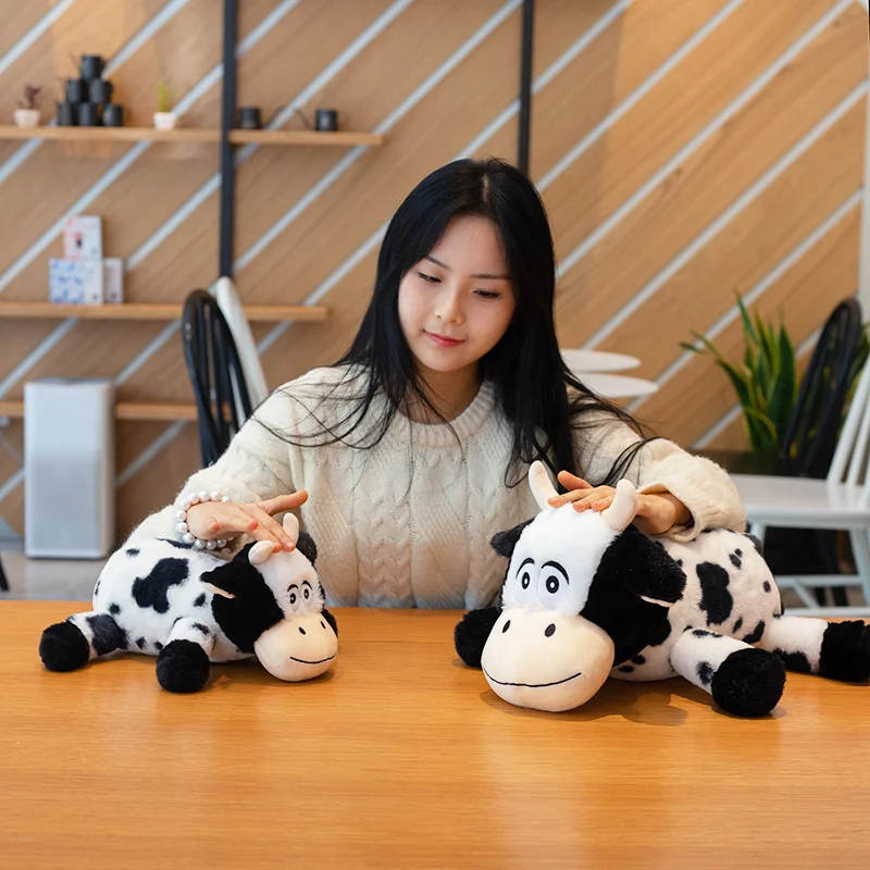 

1pc 30/50cm Super Cute Milk Cow Plush Toy Pillow Lovely Zodiac Cattle Appease Doll Creative Baby Kids Birthday Christmas Gift