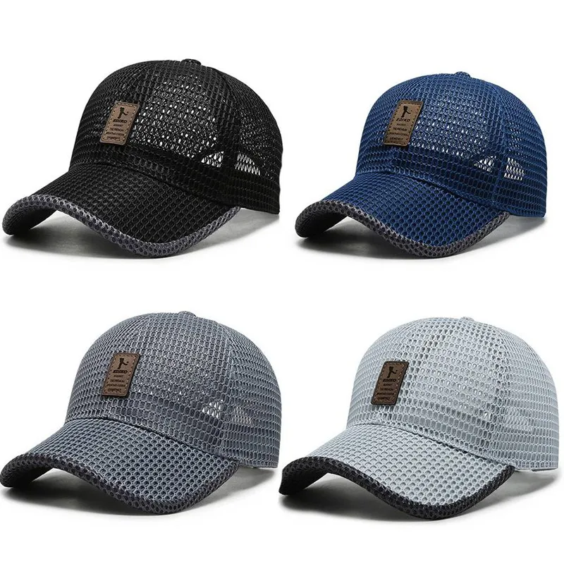 Summer Breathable Mesh Baseball Cap Women Men UV Protection Outdoor Riding Fishing Tennis Golf Caps Fashion Panama Sport Hat