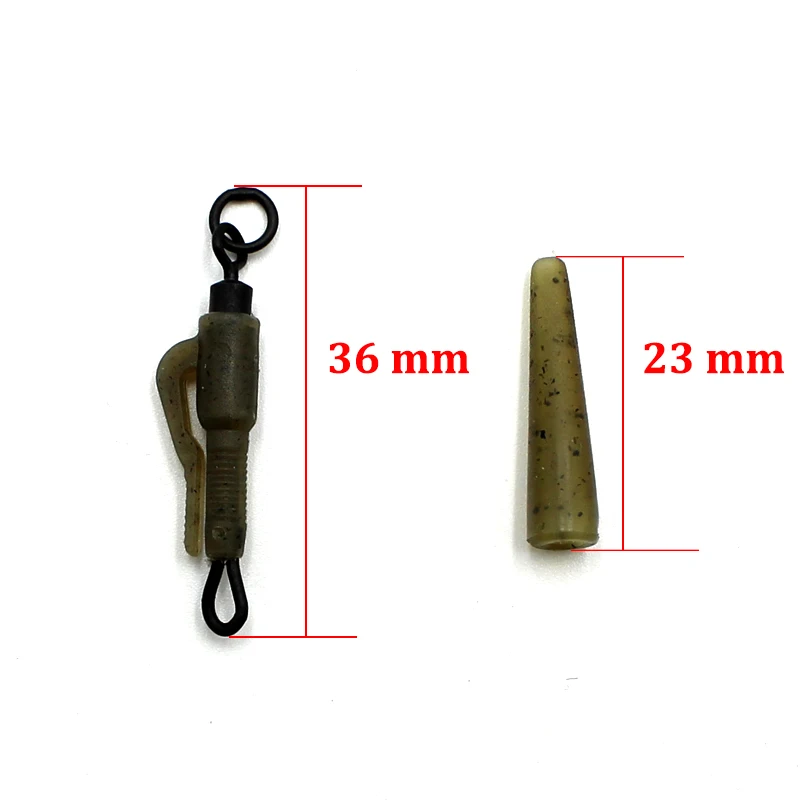 10PCS 잉어 낚시 액세서리 리드 클립 빠른 변경 회전 꼬리 고무 잉어 장비에 대 한 안티 엉킴 슬리브 거친 낚시 태클