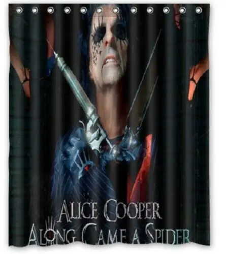 Alice cooper spider shower curtain Bathroom Decor