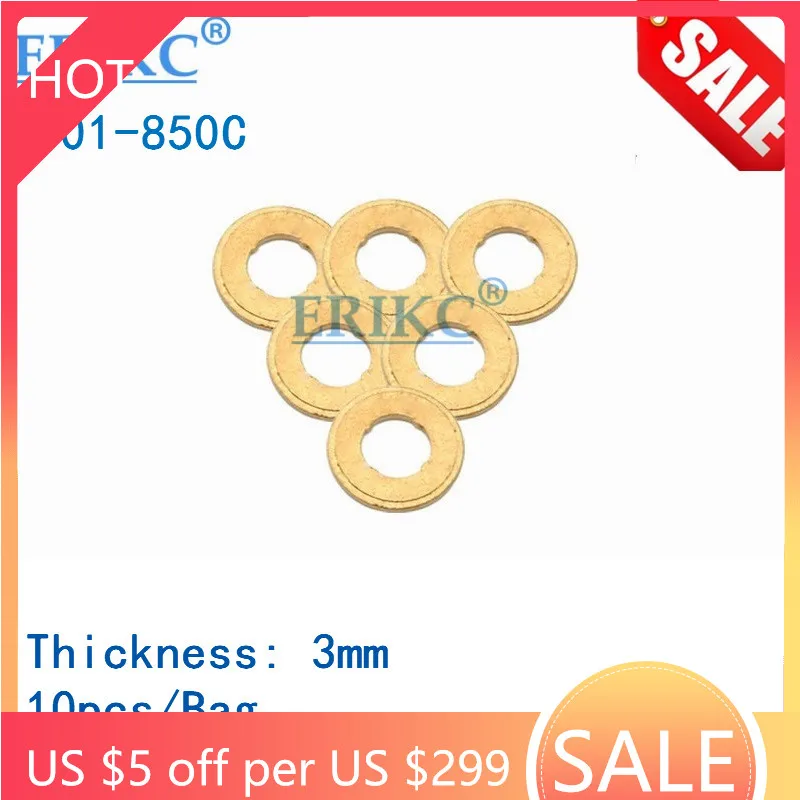 

ERIKC Thickness 3.00mm 9001-850C Copper Washer 9001-850C 7.1*15*3mm 9001 850C for Euro3 Euro4 Euro 5 Fuel Injector Nozzle