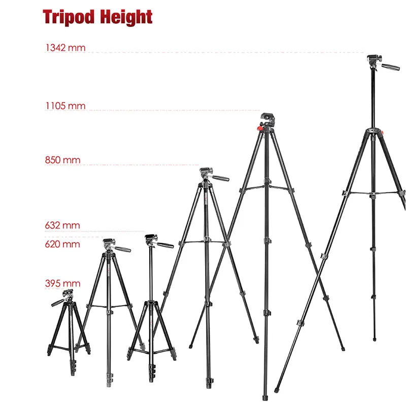 KINGJOY Lightweight Camera Tripod Flexible Desktop Phone Stand Holder Portable Travel Mobile Phone Tripode For Camcorders, DSLRs