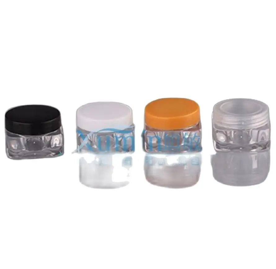 

5G square Cream Jars,Empty Cosmetic Container,Small Plastic Box,MINI PS Canister,Sample Makeup Sub-bottling,orthogonal rim