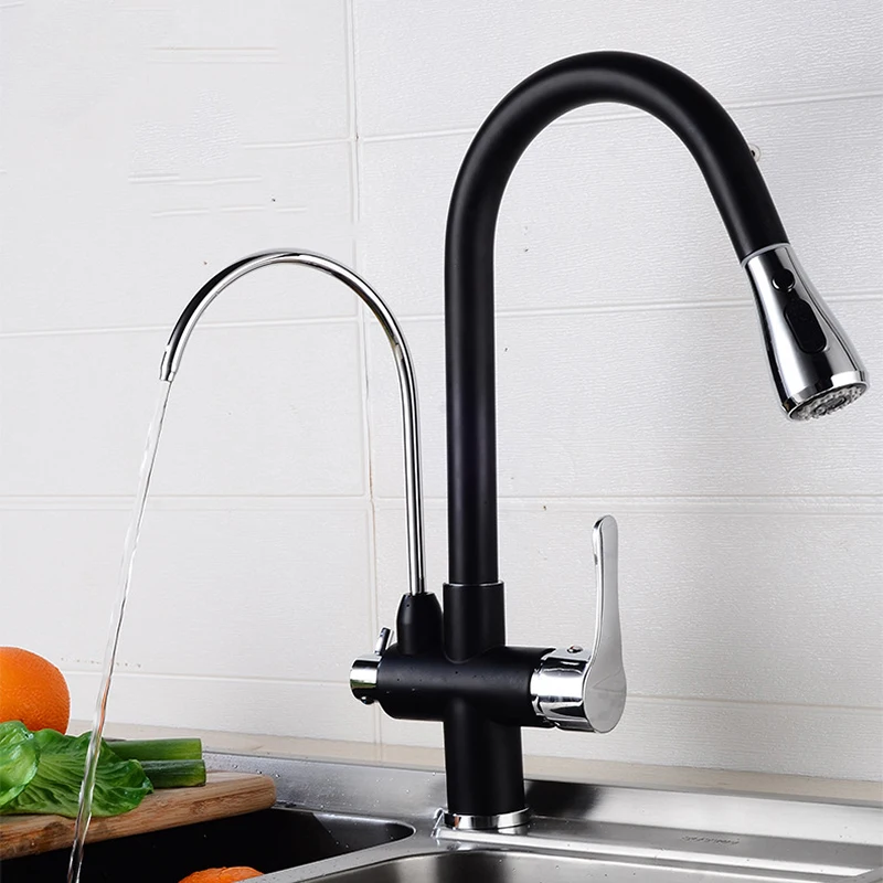 Touch Filter Kitchen Faucets Senducs Three Way Pull Out Kitchen Sink Faucet Sensor Kitchen Tap Smart Touch Kitchen Filter Faucet