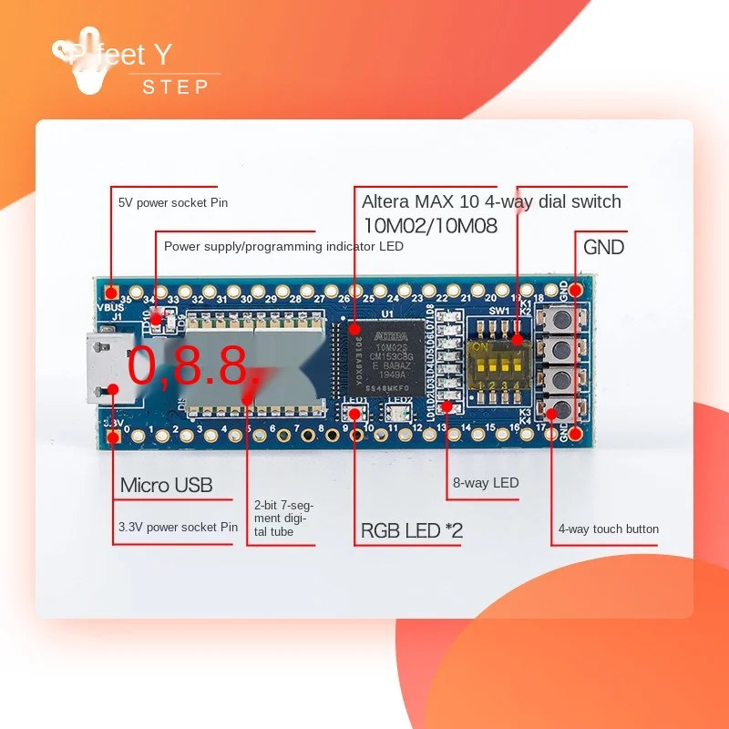 

Max10 Step FPGA Development Board Is Integrated with Downloader, Recommended Learning