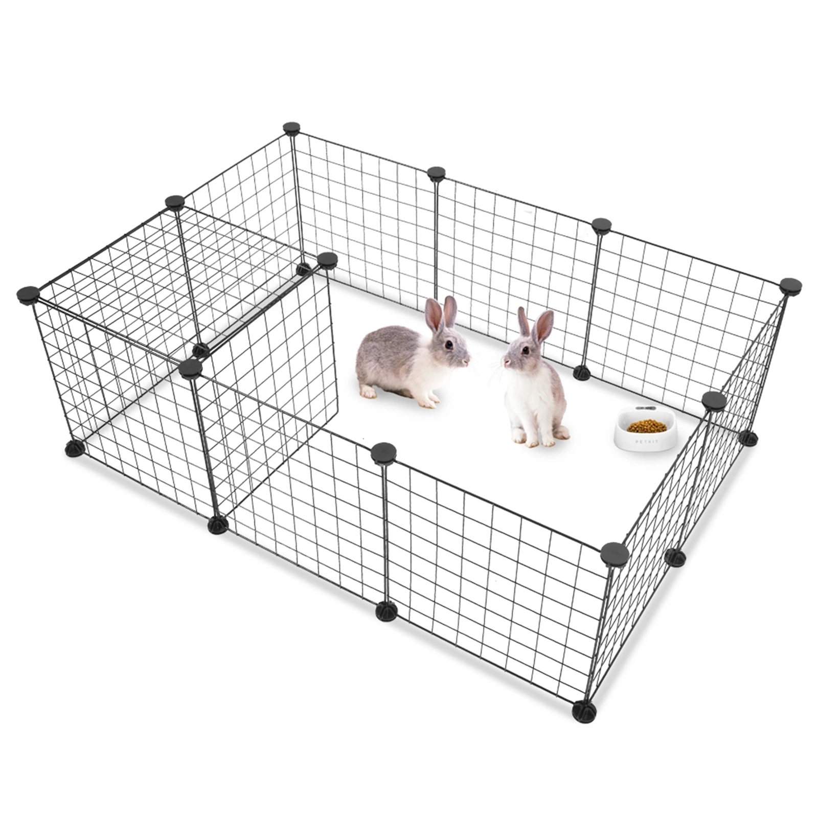 12 slices Pet Playpen Small Animal Cage Indoor Portable Metal Wire Yard Fence for Small Animals Fence Tent