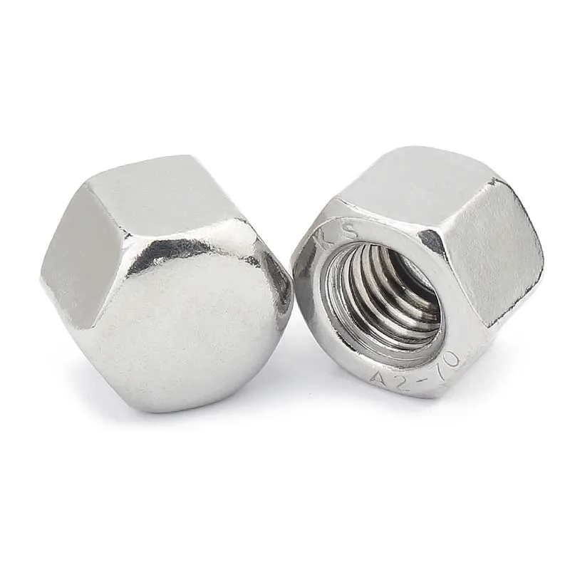 1/10pcs 304 A2-70 Stainless Steel Hex Hexagon Short Low Thin Cap Acorn Nut M3 M4 M5 M6 M8 M10 M12 M14 M16 Cover Blind Nut DIN917