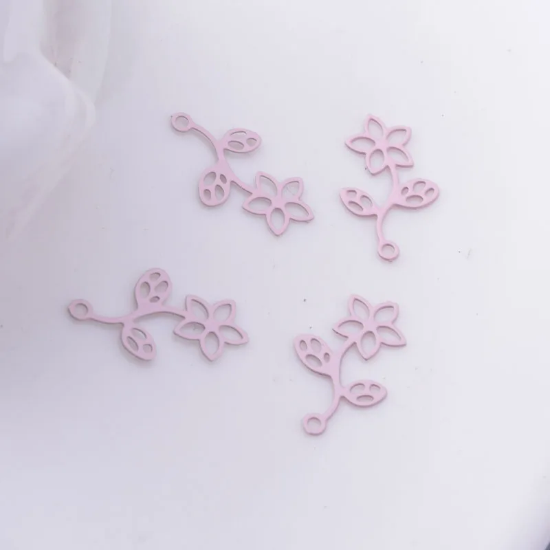 100 Stück AC10329 15*8mm Kleine Blumenanhänger DIY Schmuck Ohrring-Komponenten – Detail 12