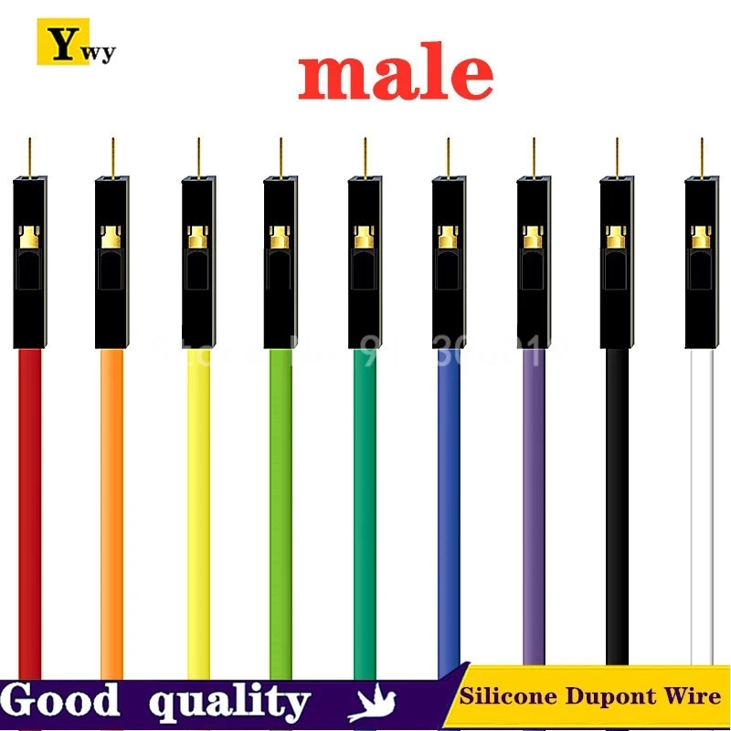 10PCS/50PCS  2.54  super soft Silicone DuPont wire female to female/male to male/male to female 1Pin DuPont 26AWG 10/20/30/50CM