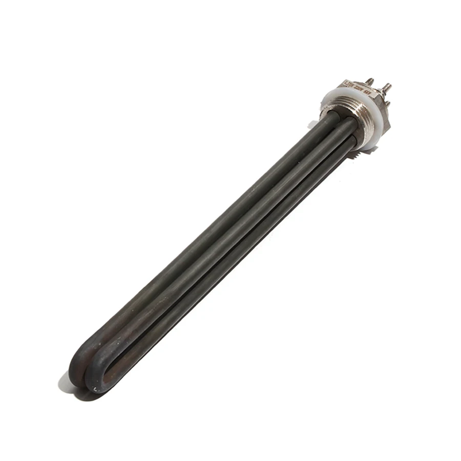 1 Inch/DN25 Double U Water Heater Element 220V 3KW/6KW/9KW/12KW 304 Stainless Steel Heating Tube with Green Oil Handling