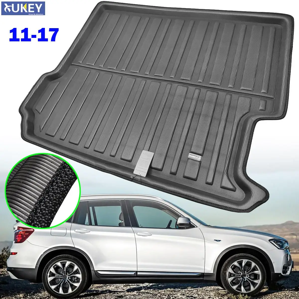 Tailored For BMW X3 F25 2011 - 2017 Cargo Boot Liner Rear Trunk Floor Tray Mat Carpet Anti-slip 2012 2013 2014 2015 2016