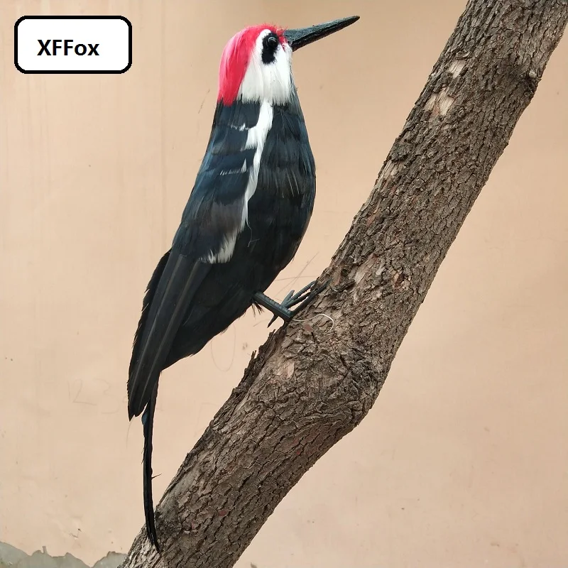 

Черная модель дятла из пенопласта и меха, милая птица в подарок, около 30 см xf2427