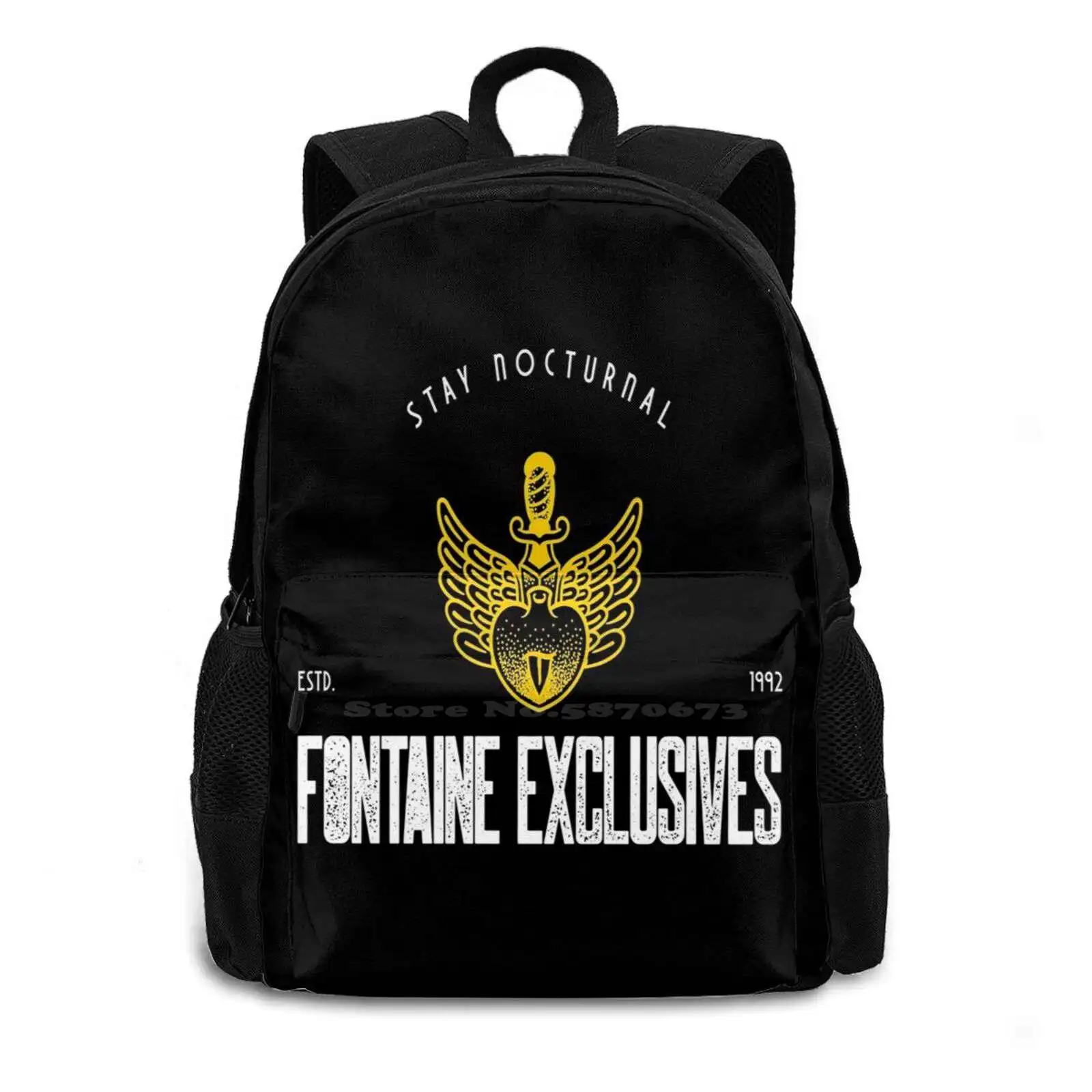 Fontaine Exclusive Logo #82 Hot Sale Schoolbag Backpack Fashion Bags Exclusive Stay Nocturnal High End Fashion 1992 Premium