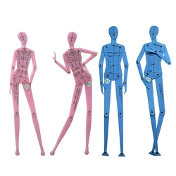 Fashion Illustration Ruler Set Human Body Diagram Template Men and Women Fashion Character Template Combination Board