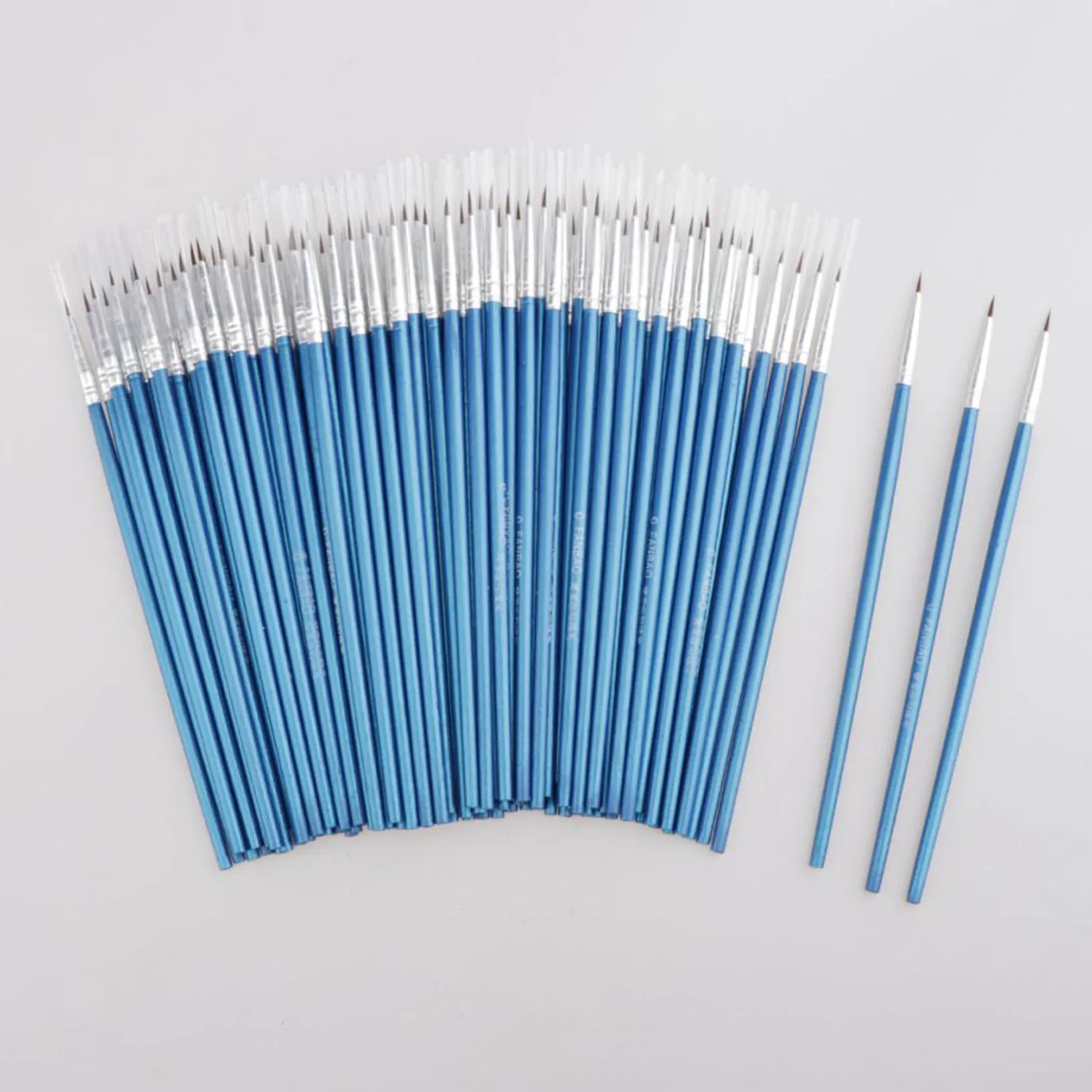 100PCS Pointed Painting Brush Set Art Miniature Paint Fine Detail Drawing Craft