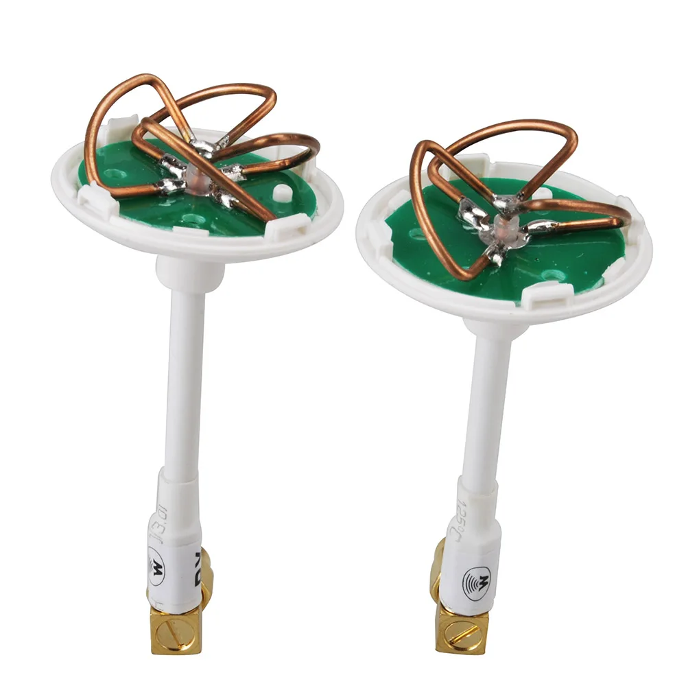 Superbat 2.4GHz/5.8Ghz 3dbi Double Frequency 4&3 Blade Clover Leaf Directional Antenna SMA Male Right Angle Connector