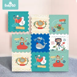 Babygo-ベビークロールマット,xpeフォーム,厚くて滑りにくい,リビングルーム用,2cm,6個