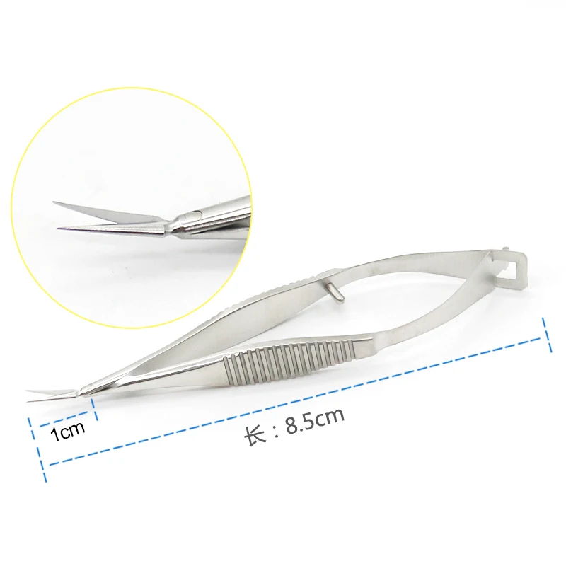 Stainless steel/ Titanium alloy scissors Ophthalmic microsurgery 8.5cm Venus scissors surgical tools animal experiment tool