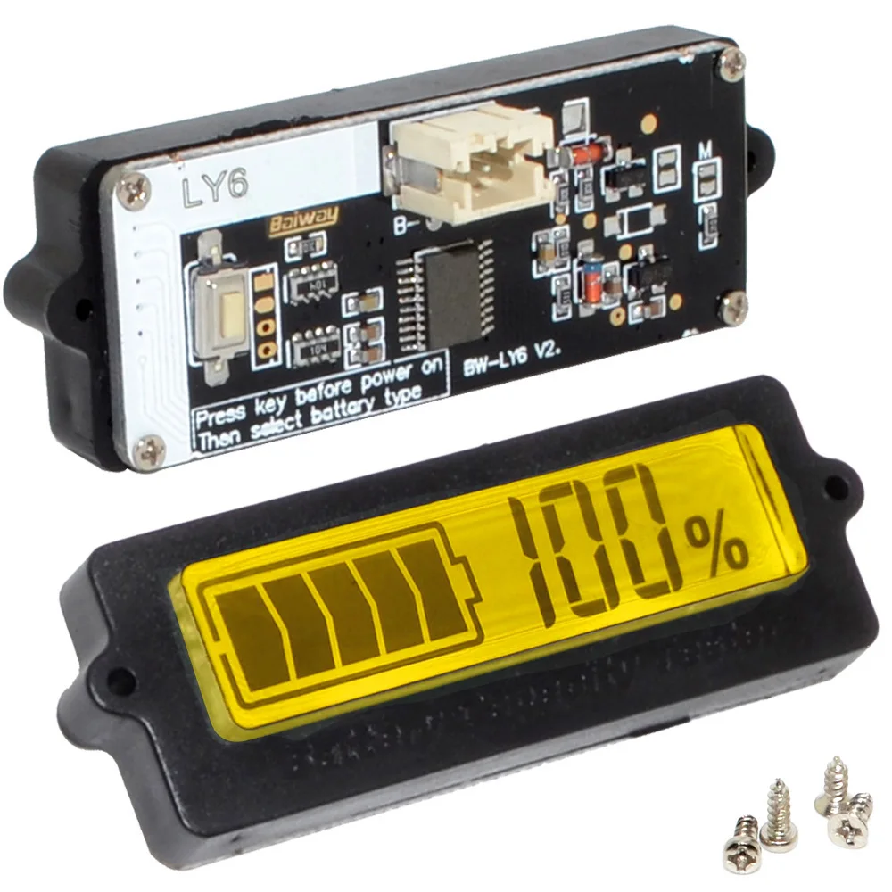 Imagem -02 - Lcd Digital Bateria Indicador de Capacidade Built-in tipo Battery Tester Bateria de Lítio Chumbo-ácido Ly6n