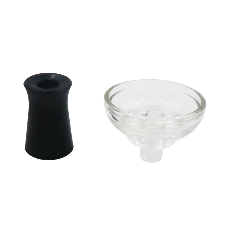 1PC Single Hole Upper part Glass Bottom Silicone Hookah Bowl Shisha Chicha Nargile Accessories