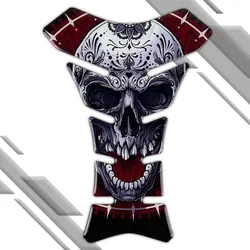 Pegatina de calavera 3D para motocicleta, Protector de almohadilla de tanque de combustible, Retro, decorativo para Suzuki, YAMAHA, Honda, Triumph, Harley, 3M