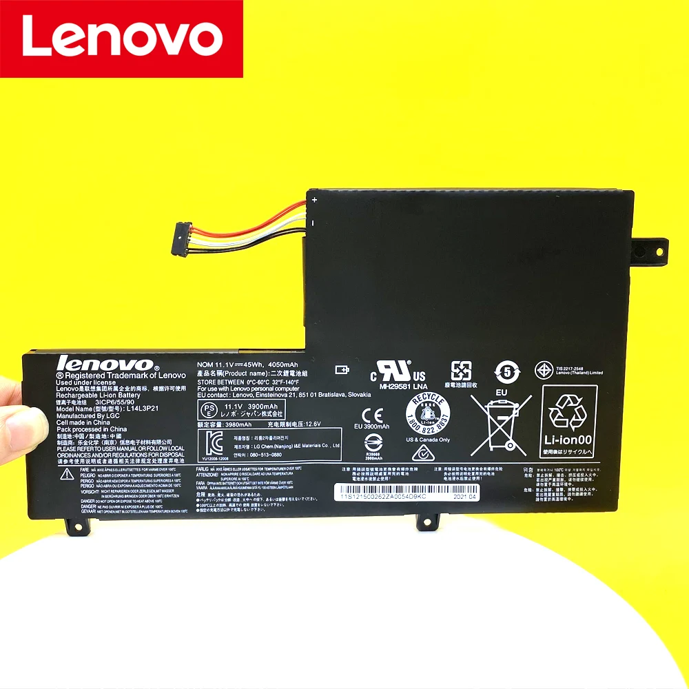 NEW Original laptop Battery For Lenovo ideapad 500S 510s-14ISK/14IKB/15ISK L14M3P21 L14L3P21