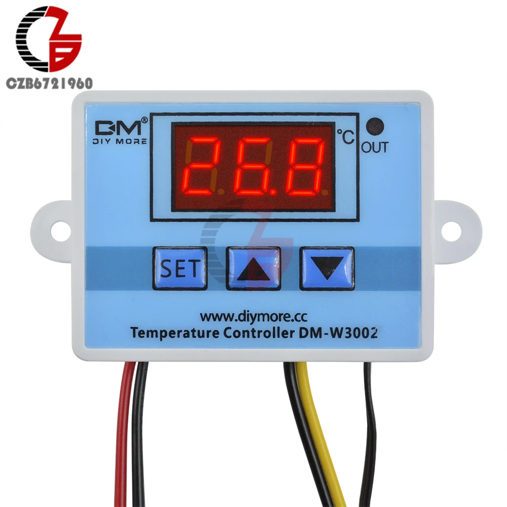 W3001 W3002 12V 24V 110V 220V LED Digital Temperature Controller Thermostat Thermometer Incubator Fridge Heating Cooling Heater