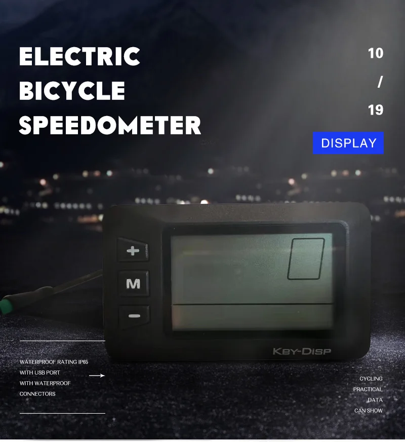 Mustang kunci Monitor instrumen sepeda elektrik, KIT suku cadang pengganti Panel Bafang komputer tampilan LCD KD21C