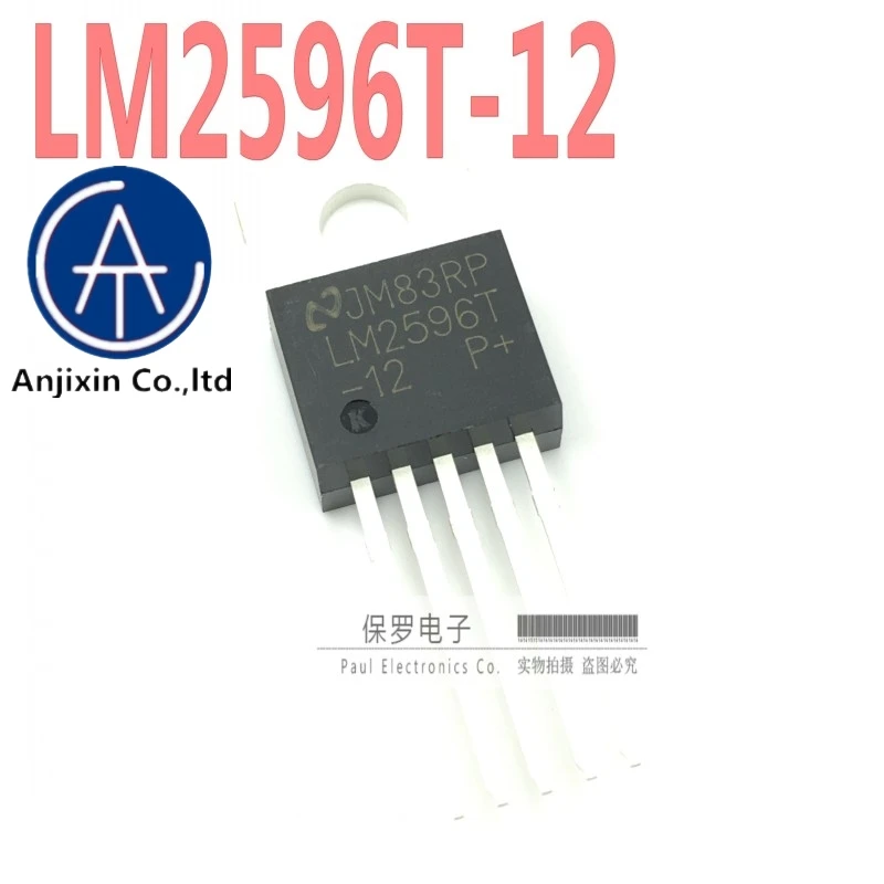 Regulador de conmutación 100%, original y nuevo, LM2596T-12, 12V a-220, en línea, 10 Uds.