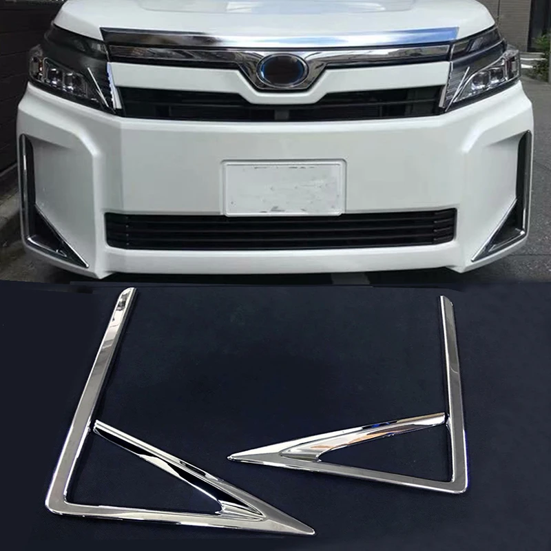 

For Toyota VOXY 80series 2017 2018 Front Fog Light Cover Rim Lamp Trim Sticker ABS Exterior Decoration Products Accessory