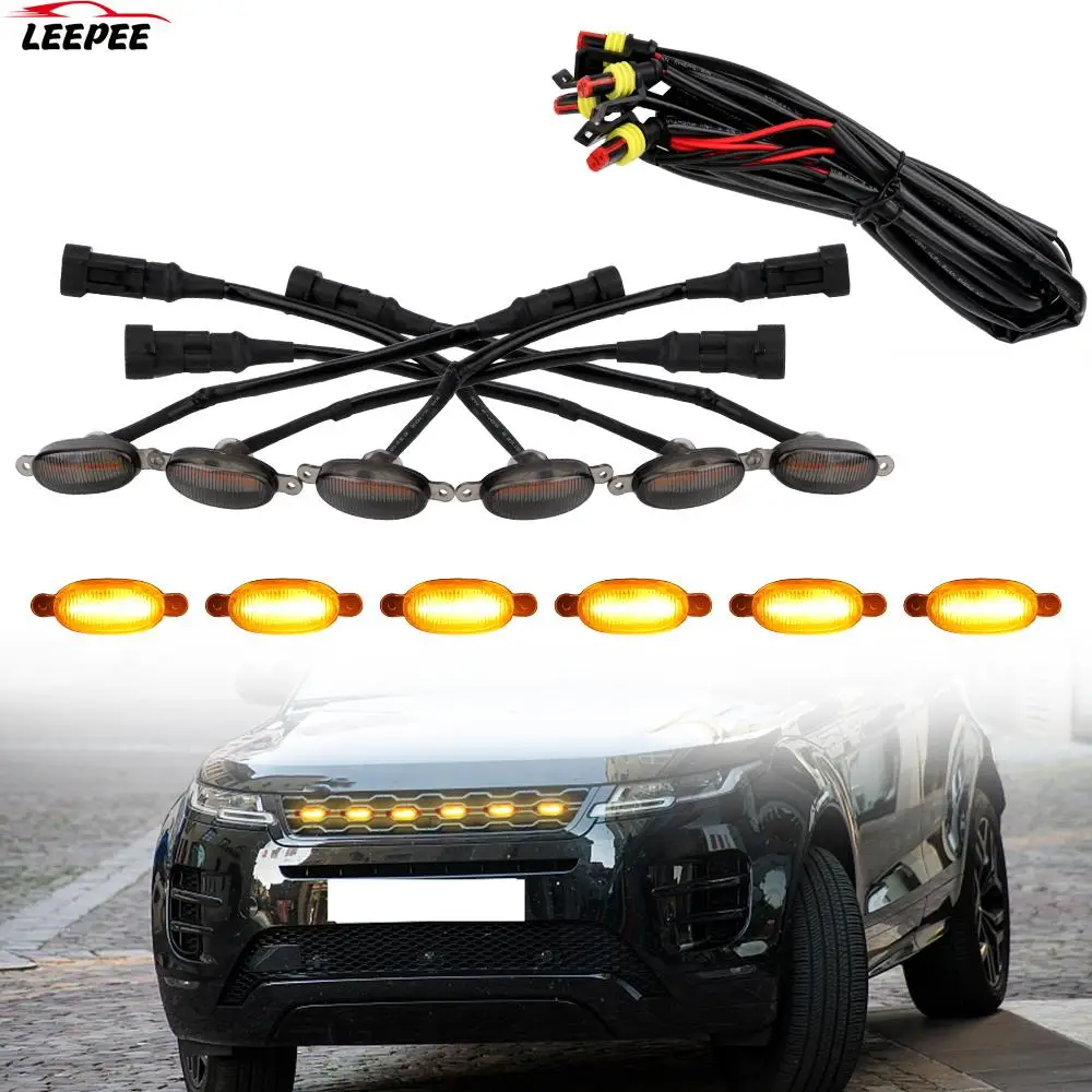 

12V Car DRL Front Grille Lights LED Strobe Lamp Automobile Accessories For Ford F150 RAPTOR Toyota Tacoma Pickup Off Road 4x4