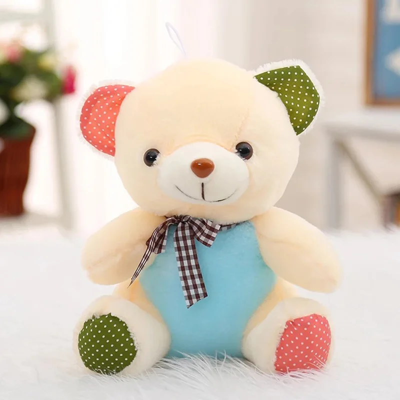 Ours en peluche pour enfants, 20cm, animal en peluche, mignon et doux, cadeau d'anniversaire pour garçons et filles