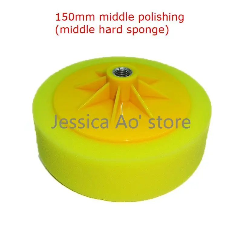 150mm M14 Thread Foam Fine Coarse Automobile Polishing Waxing Scratch Polishing Wheel Sealing Sanding Sponge Disc