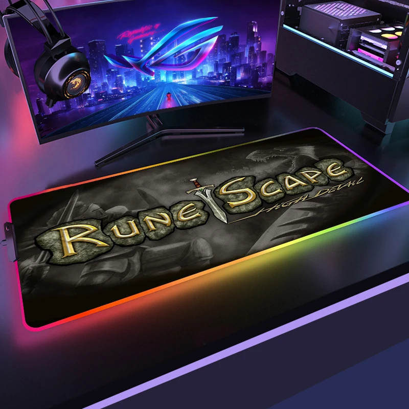 Large RGB Mouse Pad xxl Gaming Mousepad LED Mause Pad Gamer Copy Runescape Mouse Carpet Big Mause Pad Desk Pad Mat with Backlit